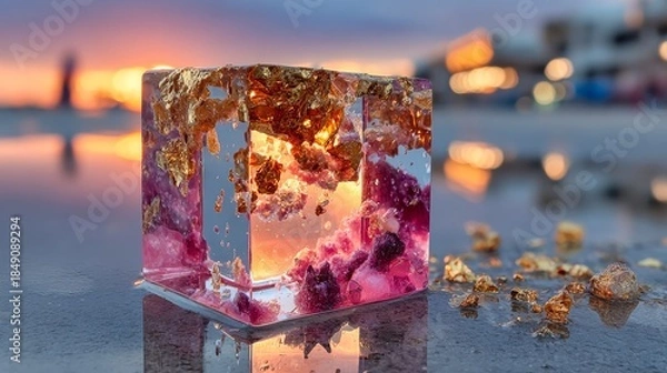 Fototapeta Resin sunset art