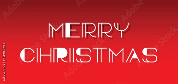Obraz Merry Christmas Calligraphy Text vector.