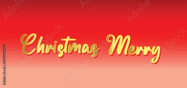 Obraz Merry Christmas Calligraphy Text vector.
