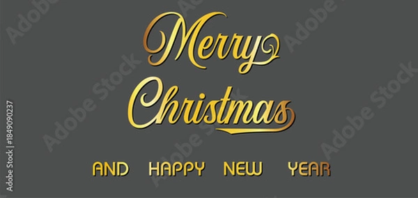 Obraz Merry Christmas Calligraphy Text vector.