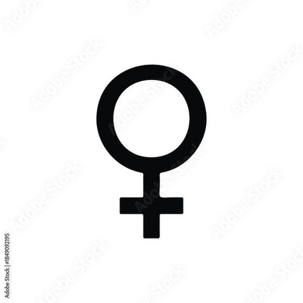 Obraz Female symbol silhouette icon vector flat design.