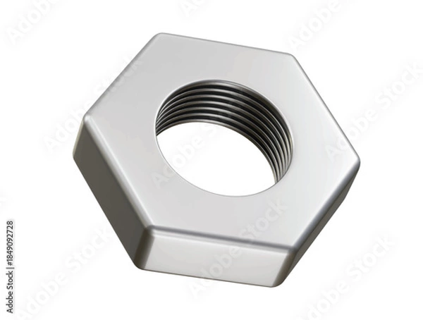 Obraz Nut for construction icon 3d render illustration 