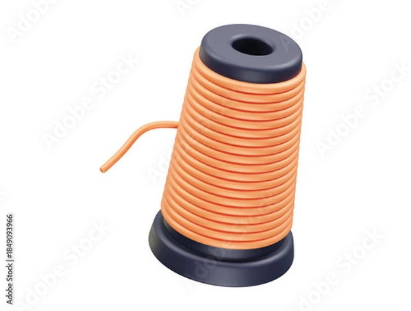 Obraz Sewing Thread Spool icon 3d render illustration 