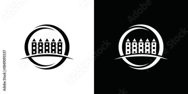 Obraz simple plant fence logo vector