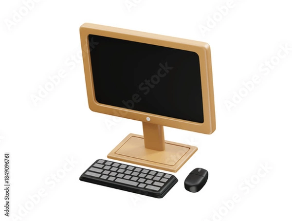 Obraz Computer icon 3d render illustration 