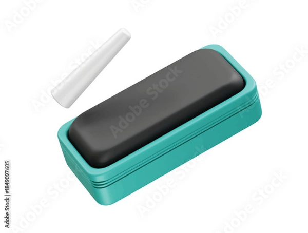 Obraz Duster and chalk icon 3d render illustration 