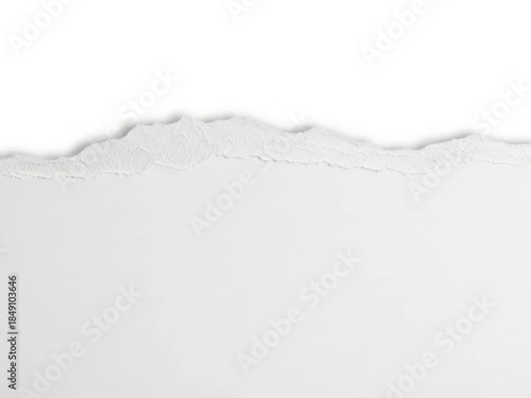 Obraz Snowy mountain range landscape with rugged peaks and white background