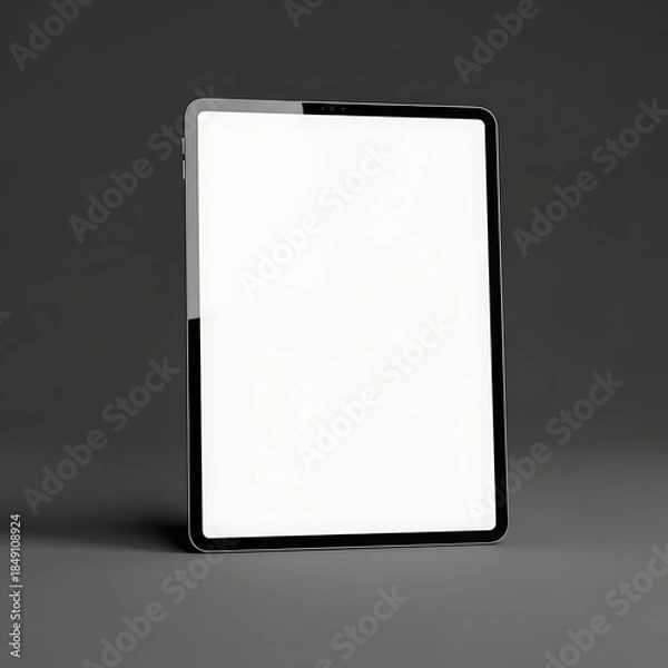 Obraz Modern Tablet Device on Transparent Background Mockup