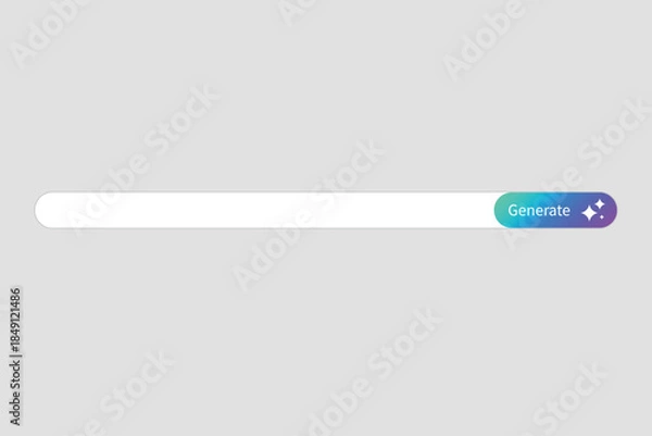 Fototapeta Gradient AI generate button with input field design