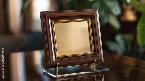 Obraz Photo frame on wooden table