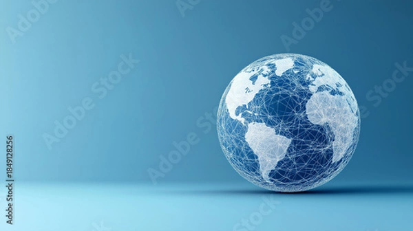 Obraz Globe on blue background