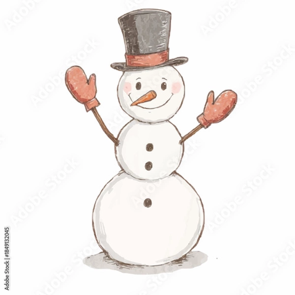 Obraz snowman isolated on white background