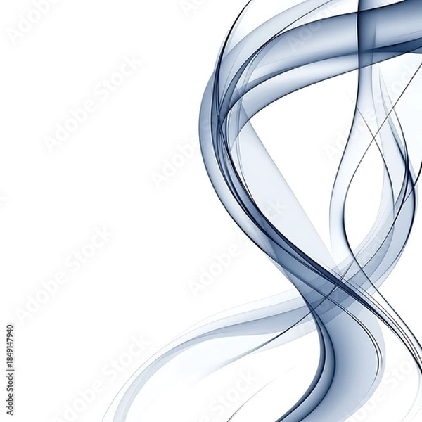 Obraz Elegant Flowing Blue Abstract Waves