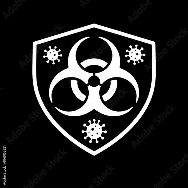 Obraz Biohazard protection shield icon