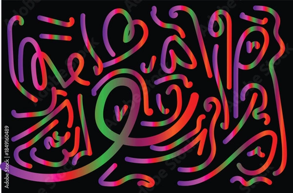 Obraz Vibrant abstract arabic calligraphy art
