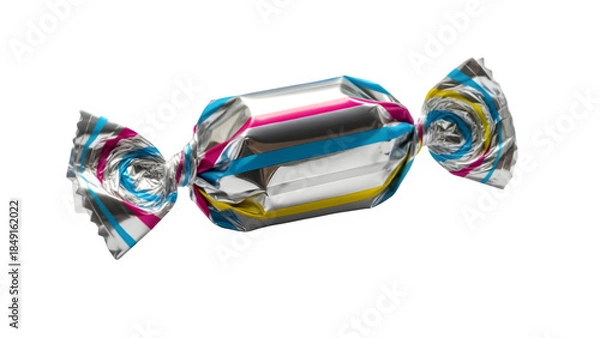Fototapeta Candy wrapper open isolated on PNG background.