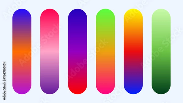 Fototapeta Simple gradient colors vector palette set
