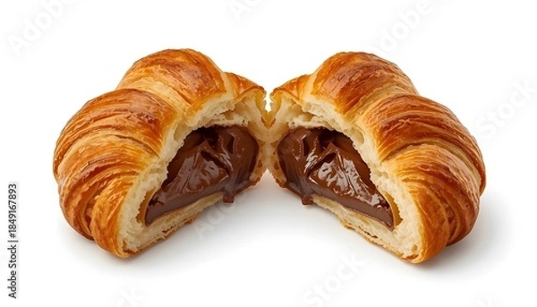 Obraz Croissant filled with chocolate