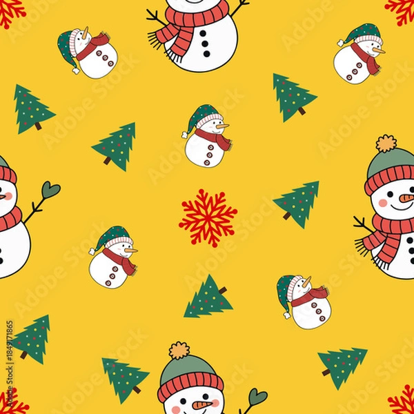 Obraz seamless christmas pattern