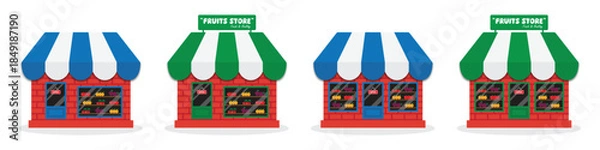 Obraz Bookstore set icon, vector illustration