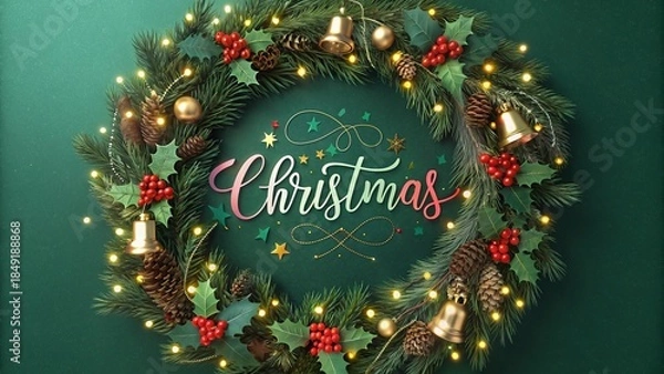 Obraz Joyful family Christmas celebration with festive atmosphere.