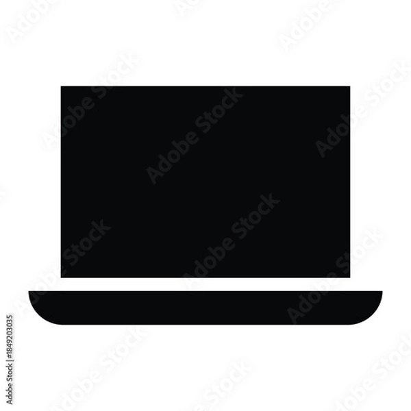Obraz Modern Laptop Computer Icon Design for Digital and Technology Use