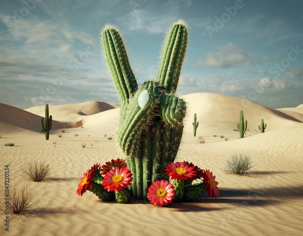 Obraz peace cactus