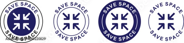 Fototapeta Save space label . vector . 