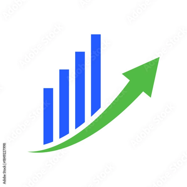 Obraz Growth graph chart trend business.