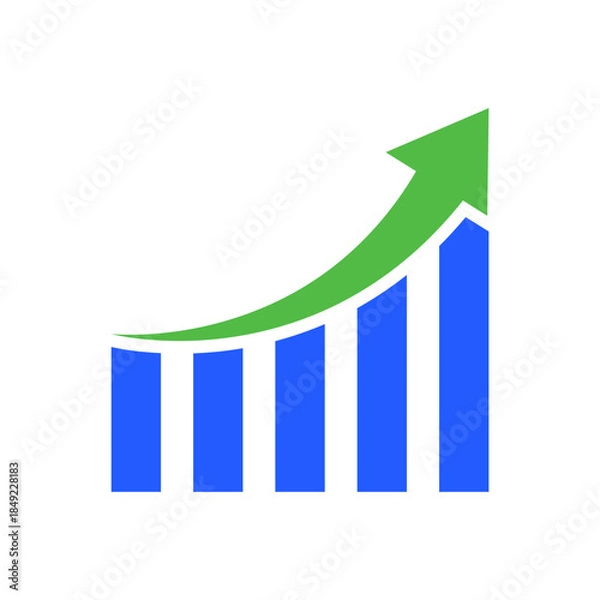 Obraz Growth graph chart trend business.