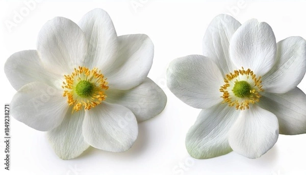 Obraz Two white anemone blossoms
