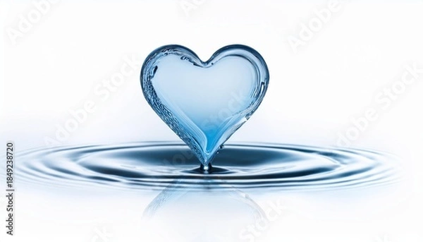 Obraz Water heart ripple