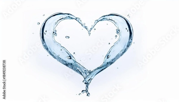 Obraz Water heart splash