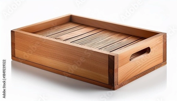 Obraz Wooden tray with slatted base