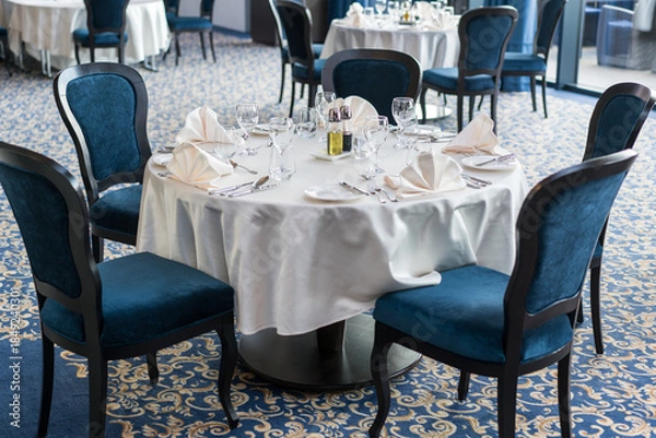 Obraz table for wedding or another catered event dinner