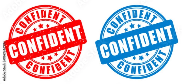 Obraz Confident ink business stamps set