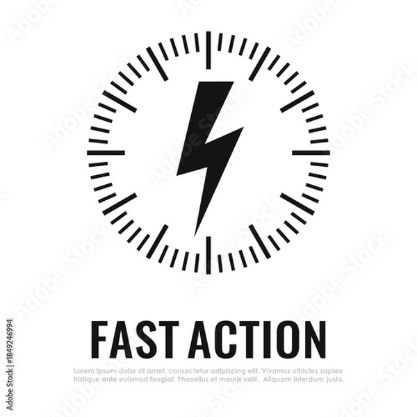 Obraz Fast action vector web symbol