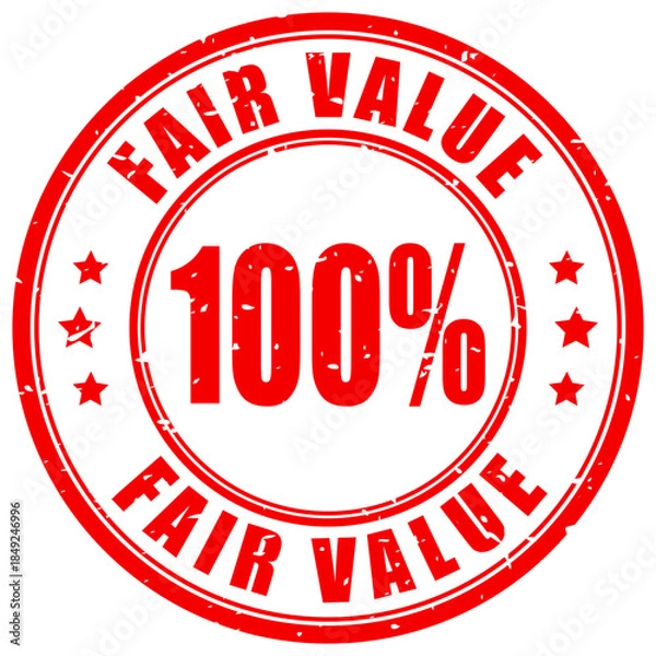 Obraz Fair value guarantee red business seal