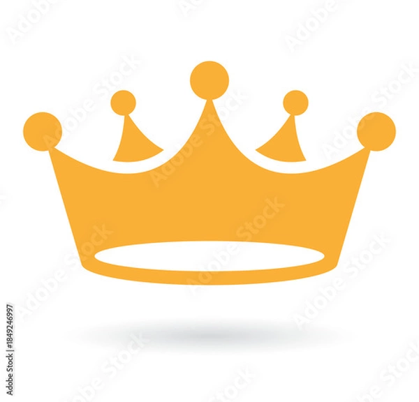Obraz Gold crown vector icon
