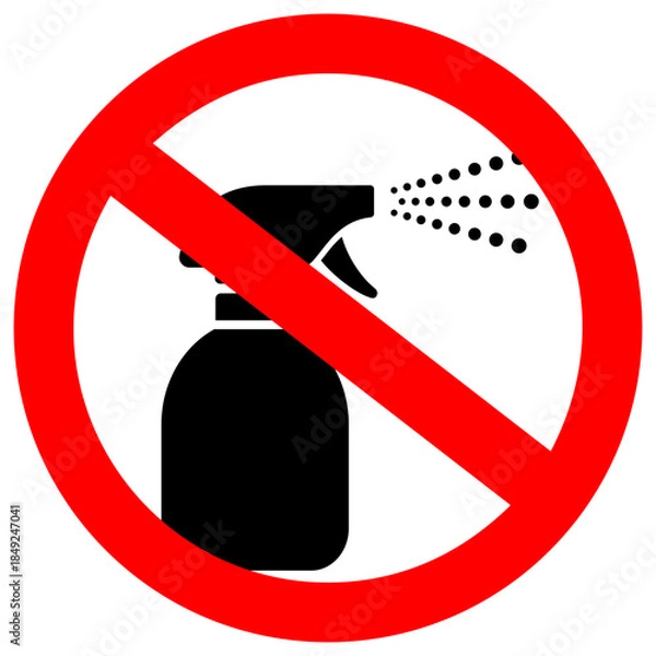 Obraz Do not spray vector sign