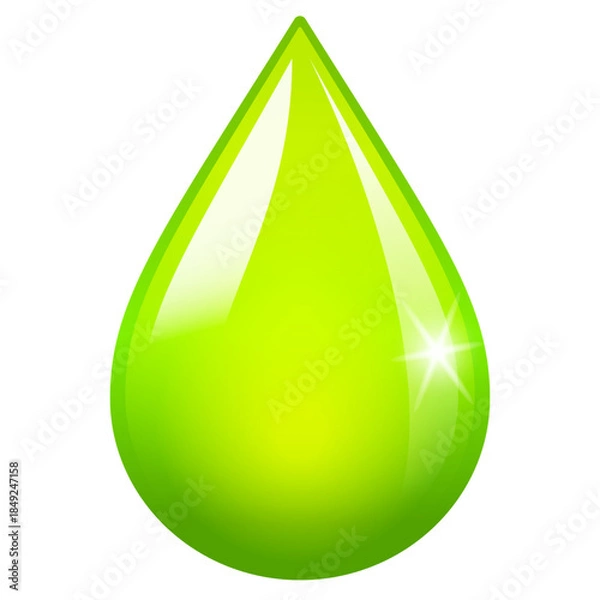 Obraz Extra virgin organic olive oil vector illustration