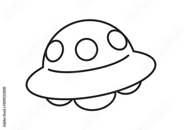 Obraz かわいい宇宙船のアイコン