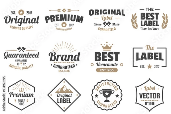 Fototapeta Vintage Retro Vector Labels for banner