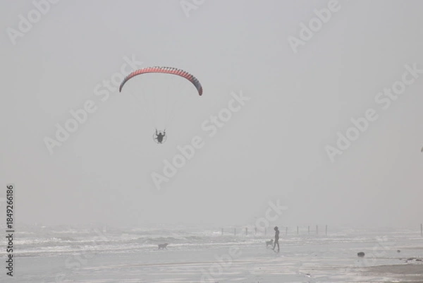Obraz paraglider over the beach