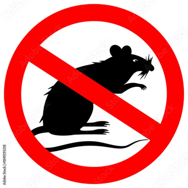 Obraz Stop parasites vector sign