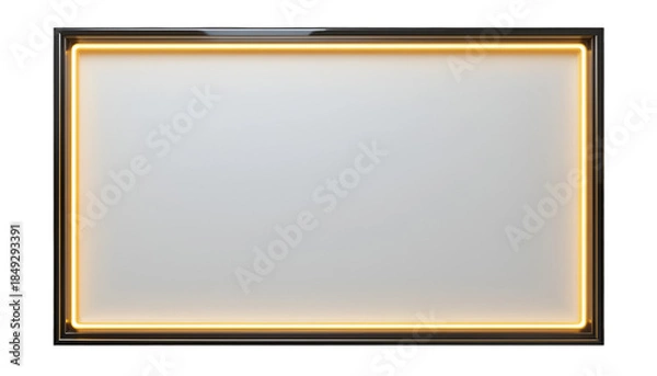 Obraz Modern illuminated rectangular light box with glowing edge