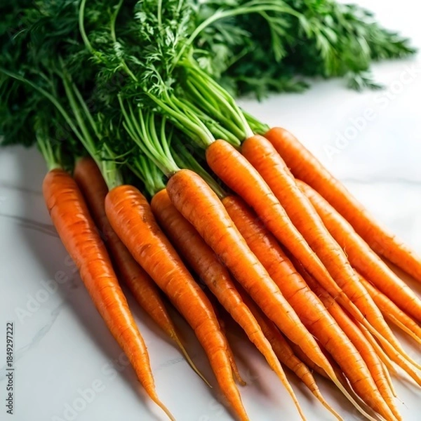 Obraz carrots on a white background