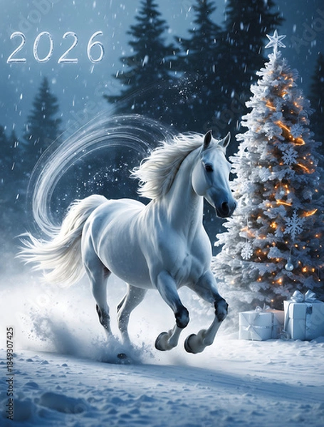 Obraz new year horse