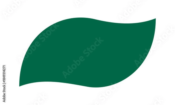 Fototapeta Twisted Rectangle Leaf Shape Green Icon