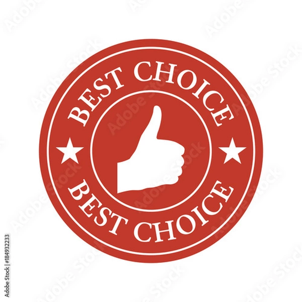 Fototapeta Vector best choice flat label
